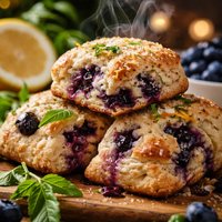 Lemon Verbena Blueberry Scones