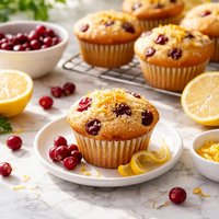 Lemon Zest Cranberry Muffins