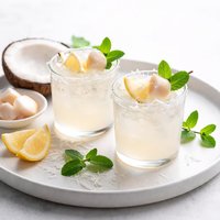 Lemonade Lychee and Coconut Cocktails