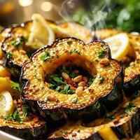 Lemony Acorn Squash