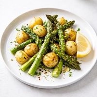Lemony Asparagus and New Potatoes