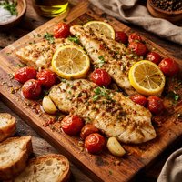 Lemony Fish and Tomatoes