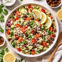 Lemony Mediterranean Couscous Salad