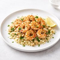 Lemony Shrimp with White Beans and Couscous