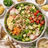 Lemony Tuna Salad with Tahini Dressing