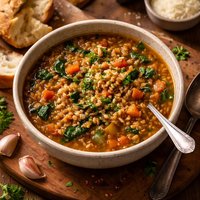 Lentil and Brown Rice Soup
