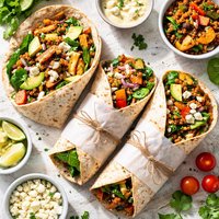 Lentil and Roasted Vegetable Wraps