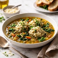 Lentil and Vegetable Soup with Dumplings