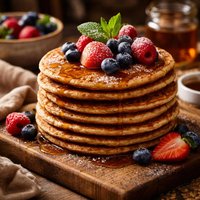 Lentil Pancakes with Berries