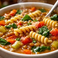 Lentil Pasta Vegetable Soup