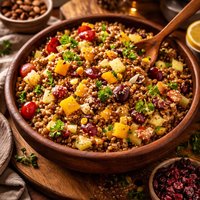 Lentil Rice Fruit Salad