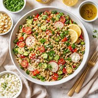 Lentil Sprout and Bulgur Salad
