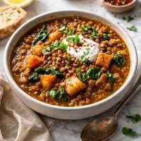 Lentil Stew with Pumpkin or Sweet Potatoes
