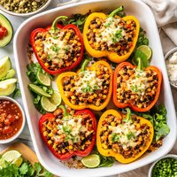 Lentil Stuffed Bell Peppers
