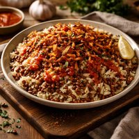 Lentils and Rice Koshary Egypt