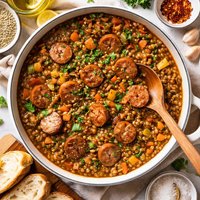 Lentils and Spicy Sausages