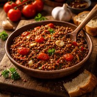 Lentils Garlic and Tomatoes