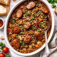 Lentils Sausage Casserole