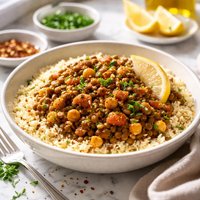 Lentils with Chickpeas and Couscous
