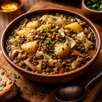 Lentils with Potato and Cabbage