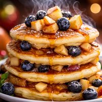 Light Apple Blueberry Pancakes