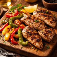 Light Chicken and Capsicum for the Bbq Grill or Oven