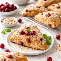 Light Cranberry Oat Scones
