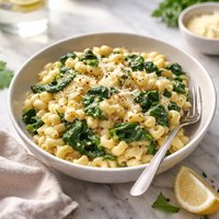 Light Macaroni and Cheese with Spinach