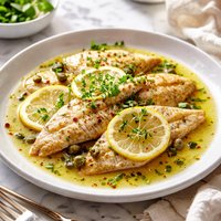 Light Sauteed Tilapia with Lemon Broth