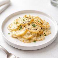 Light Scalloped Potatoes with Cream Cheese