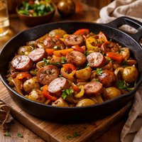 Light Smoked Sausage Skillet