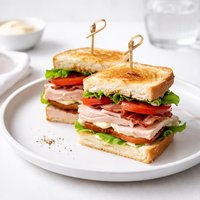 Light Toasty Turkey Club Sandwich
