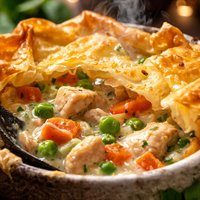 Lightened Chicken Pot Pie with Phyllo Crust