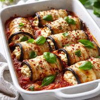 Lightened Up Eggplant Aubergine Rollatini