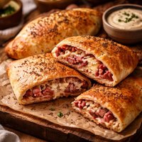 Lightened Up Reuben Calzone