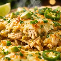 Lighter Green Chile Chicken Enchilada Casserole