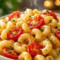 Lighter Mac and Cheese with Tomatoes