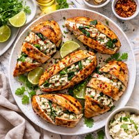 Lime Chicken Stuffed with Goat Cheese