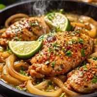 Lime Drenched Chicken with Onions