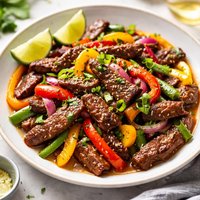 Lime Garlic Beef and Pepper Stir Fry