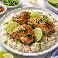 Lime Garlic Chicken with Rice