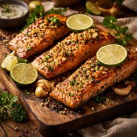 Lime Garlic Grilled Salmon