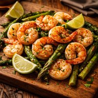 Lime Shrimp with Asparagus