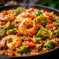 Limpin Susan Okra Shrimp and Rice