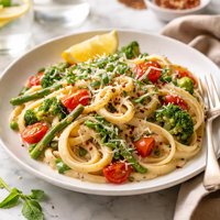 Linguine Primavera with Creamy Cashew Sauce