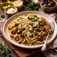 Linguine with Artichokes and Olives