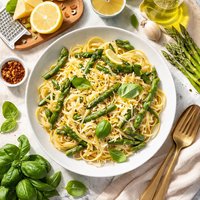 Linguine with Asparagus and Asiago