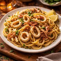 Linguine with Calamari and Garlic