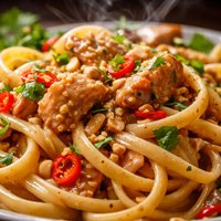 Linguine with Chicken and Peanut Sauce
