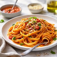 Linguine with Red Pepper Sauce